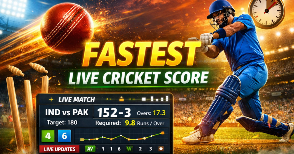 Fastest Live Cricket Score.